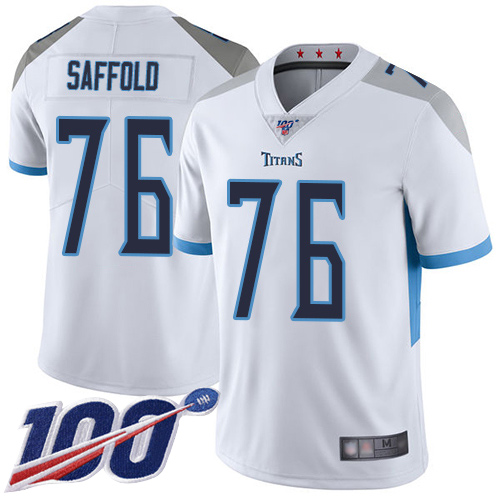 Tennessee Titans Limited White Men Rodger Saffold Road Jersey NFL Football #76 100th Season Vapor Untouchable->women nfl jersey->Women Jersey